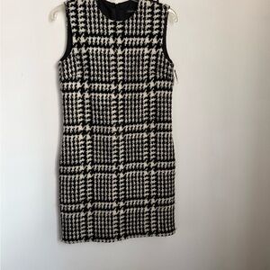 Jill Stuart Black & White Houndstooth Mini Shift Dress